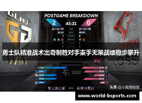 勇士队精准战术出奇制胜对手束手无策战绩稳步攀升