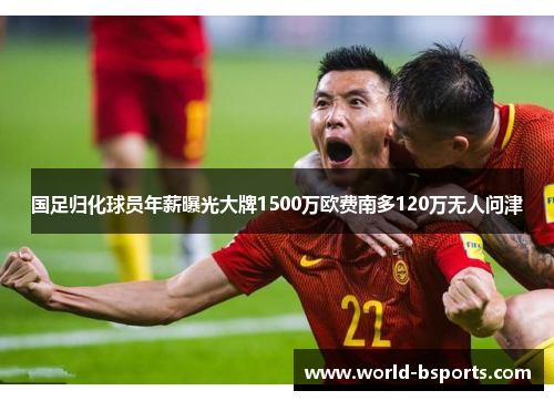 国足归化球员年薪曝光大牌1500万欧费南多120万无人问津