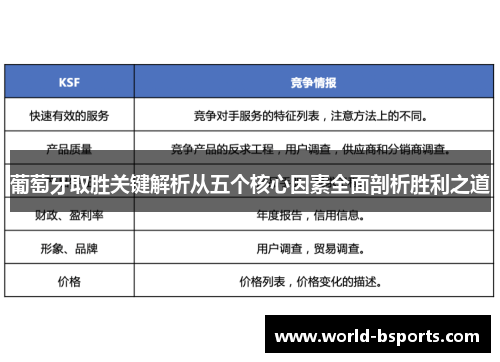 葡萄牙取胜关键解析从五个核心因素全面剖析胜利之道